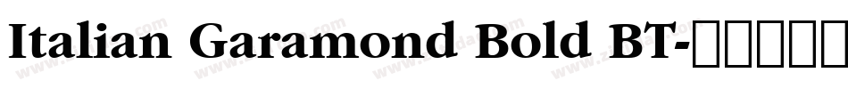 Italian Garamond Bold BT字体转换